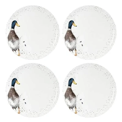 Image of Portmeirion Home &amp; Gifts WNKC4077 XB Dinner Plate Set of 4, Ceramic