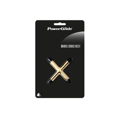 Image of PowerGlide Snooker, Pool or Billiard Cue Rest Cross Brass One Size