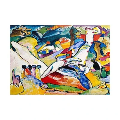 Image of Wee Blue Coo Wassily Kandinsky Farbstudie Quadrate Wall Art Print