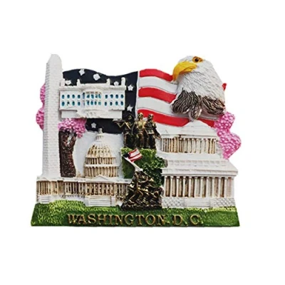 Image of 3D Washington DC USA America Fridge Magnet Souvenir Gift Magnetic Sticker Collection