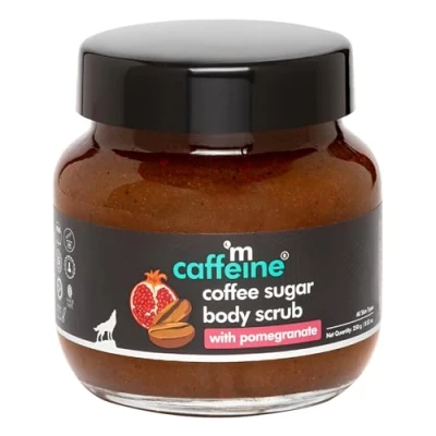 Image of mCaffeine Coffee Sugar Body Scrub Pomegranate All Skin Types For Unisex 8.82 oz