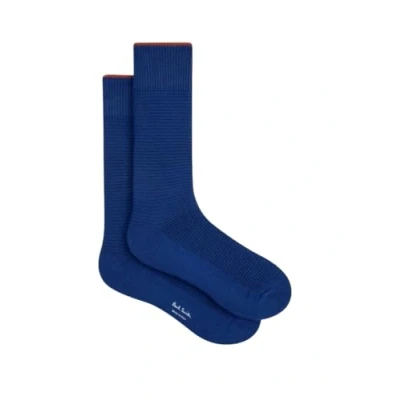 Image of Paul Smith Callum Textured Socks Blue. One Size.