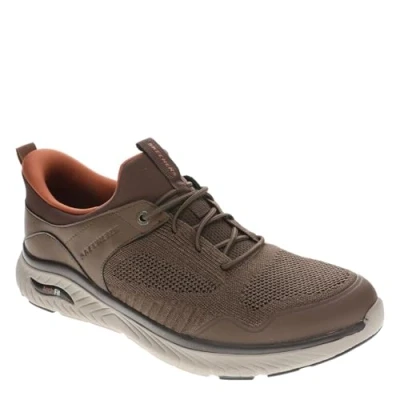 Image of Skechers Men&#039;s Arch Fit Crosser Emeric Sneaker, Brown, 7.5 UK