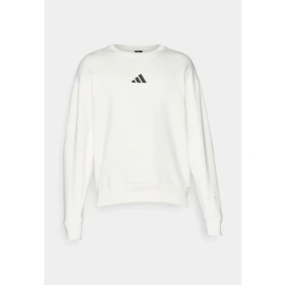 Image of adidas Sportswear ALL SZN Graphic Short Sweatshirt, Men&#039;s, Size: XL, Off white/black