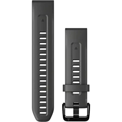 Image of Garmin Fenix 7S, 20 mm QuickFit Black Silicone Band