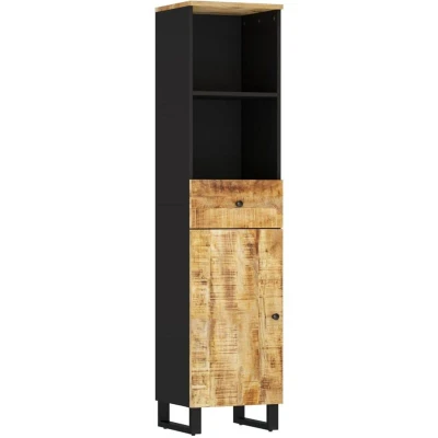Image of vidaXL Bathroom Cabinet 38x33x160 cm Solid Wood Mango