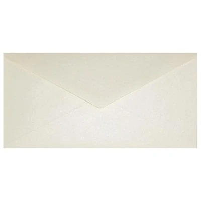 Image of Netuno 100 Long Cream Pearlescent envelopes DIN DL 110x220mm 8.66x4.33 inches 120gsm Aster Metallic gummed Pointed Flap no Window for Wedding Invitations Greeting Cards Christmas brochures RSVP