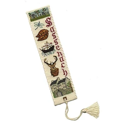 Image of Textile Heritage Cross Stitch Kit Bookmark Scottish Themes Made in Scotland