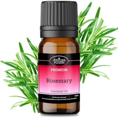 Image of Rosemary Essential Oils 10ml, 100% Pure Oil Therapeutic Grade for Hair Growth, Diffuser, Humidifier, Aromatherapy, Sleep, Relax, Beard, Candles Vegan &amp; UK Made