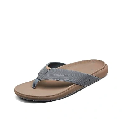 Image of Reef Mens The Raglan Flip Flop Sandal Fossil Grey is all about modern comfort with ultra clean Footwear Size UK 8