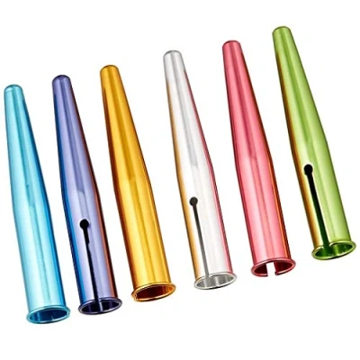 Image of KUTSUWA HiLine Pencil Cap, Pack of 6, Assorted Metallic Color (RB016)