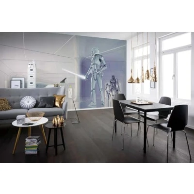 Image of Komar Star Wars Non Woven Photo Wallpaper Grey Black 500 x 250 cm (Width Height) Width 50