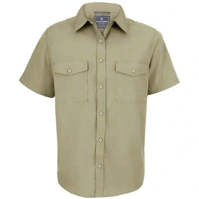 Image of Craghoppers Mens Expert Kiwi Short Sleeved Shirt (Pebble) Tan Size 3XL