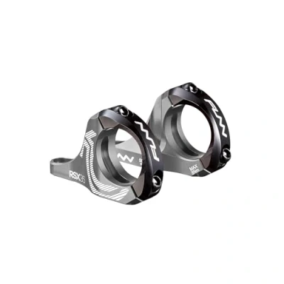 Image of Funn RSX Mountain Bike Direct Mount Stem with 35mm Bar Clamp, 2 Pieces Lightweight Split Design for Dual Crown Forks, Adjustable Extension 45 50mm 30mm Rise (Gray)