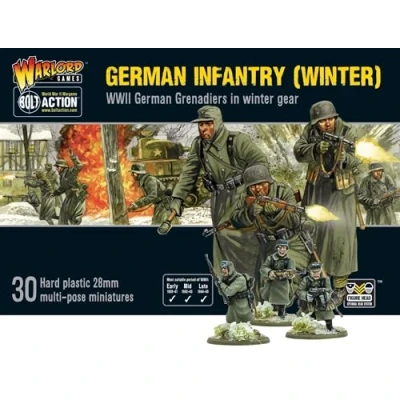 Image of German Army (Winter) Infantry 28mm Scale Plastic Miniatures for Bolt Action by Warlord Games Highly Detailed World War 2 Table top Wargaming