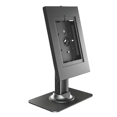 Image of conecto Tablet Counter Mount with Lockable Steel Case for Tab A 10.1 (2019)/ A7/ S6 Lite 10.4/10.5/11 and iPad 5/6/7/8/9/ Air 9.7/10.5/10.9/ 9.7/10.5/11, Black