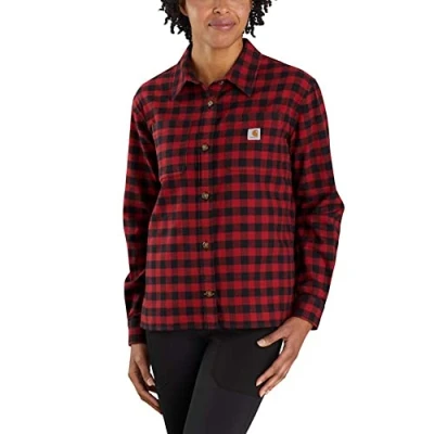 Image of Carhartt Womens Rugged Flex Flannel Loose Fit Shirt