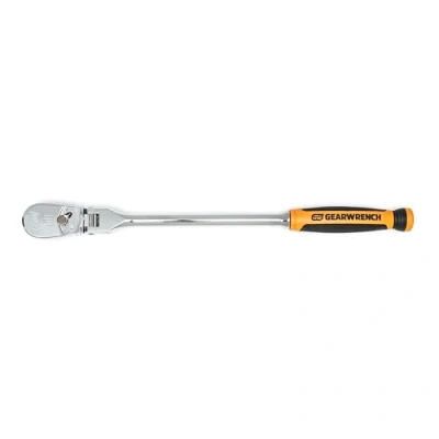 Image of GearWrench 81210T 3/8&quot; and 13&quot; Drive 90 Tooth Dual Material Flex Head Teardrop Ratchet