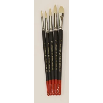Image of ARTMASTER Oil Paint Brush Set of 5 Artists Brushes