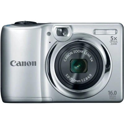 Image of Canon PowerShot A1300 16.0 MP Digital Camera with 5x Image Stabilized Zoom 28mm Wide Angle Lens and 720p HD Video Recording Silver (Renewed)