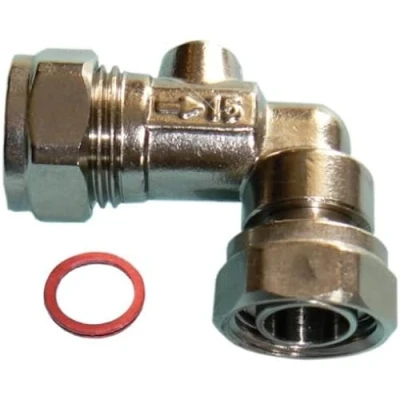 Image of UKDeals Direct® 15mm Chrome Service Valve Angle 1/2&quot; Inc Washer
