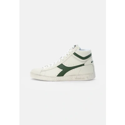 Image of Diadora GAME Unisex Hightop trainers, Size: 9, White/fogliage Leather