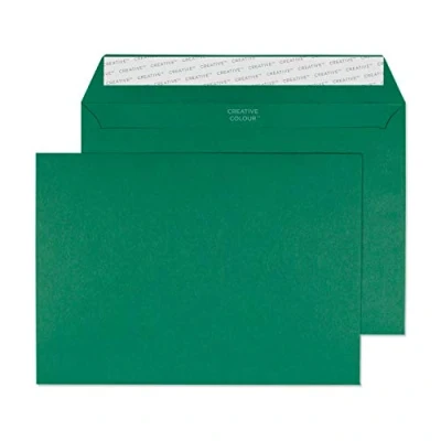 Image of Blake Creative Colour C5 162 x 229 mm 120 gsm Peel &amp; Seal Wallet Envelopes (321) British Racing Green Pack of 500
