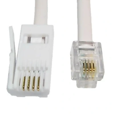 Image of BT to RJ11 4 Pin Crossover Fax / Modem Cable 5m