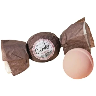 Image of Senso Naturale Fizzing Bubble Bath Bomb with Gianduia Chocolate Fragrance for Soft, Hydrating Skin, Relaxing Muscles &amp; Mind, Dermatologically Tested, Vegan Natural Kids Adults, 110g