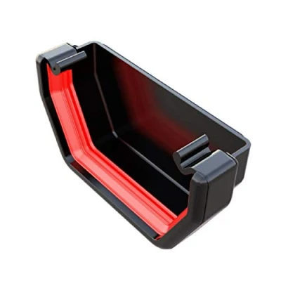 Image of Black Square Gutter External Stop End, Freeflow 114mm Rain Water Systems