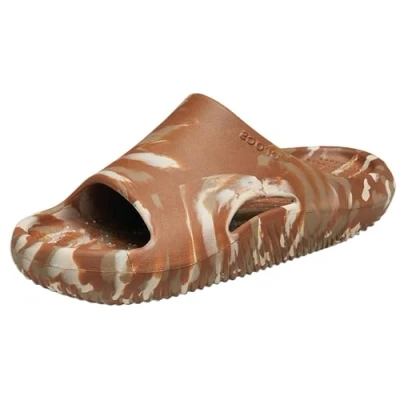 Image of Crocs Unisex Adult Mellow Recovery Slides, Marbled Cognac, 7 UK Men / 8 Women