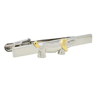Image of GTR Two Tone Sausage Dog Tie Clip Presented in a Box