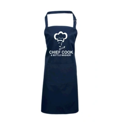 Image of Edward Sinclair Navy Apron CHIEF COOK AND BOTTLE WASHER
