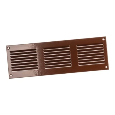 Image of 300x100mm / 12x4&quot; inch Brown Metal Air Vent Grille Cover with Insect Mesh Ventilation