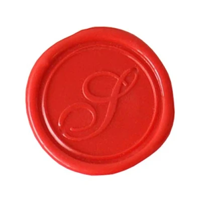 Image of Herbin 40319T Modern English Handwriting brass disc for sealing wax, letter S