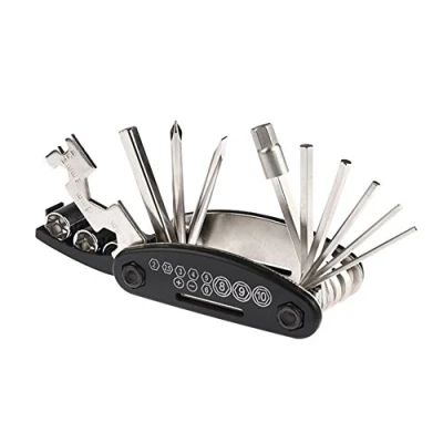 Image of XPhonew 16 in 1 Multi Function Folding Bike Bicycle Cycling Mechanic Combination Repair Tool Kit Set with Allen Hex Key Socket Wrench Screwdriver for Mountain City Road MTB/Motorcycle