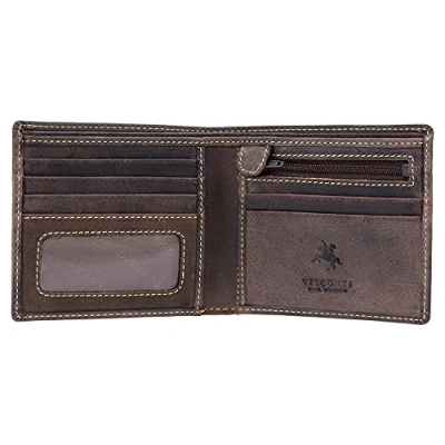 Image of Visconti Hunter Leather Wallet Shield 707 RFID Protection (Oil Brown)