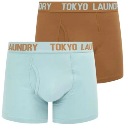 Image of Tokyo Laundry Men&#039;s Hillside 2 Pack Stretch Cotton Boxer Shorts