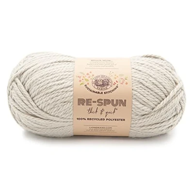 Image of Lion Brand Yarn Re Spun Thick &amp; Quick Yarn, Pumice Stone