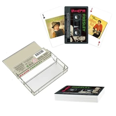 Image of AQUARIUS Elvis Presley Premium Cassette Playing Cards Themed Deck of for Your Favorite Card Games Officially Licensed Merchandise &amp; Collectibles
