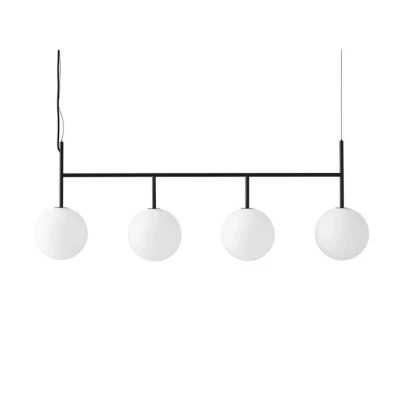 Image of Audo Copenhagen TR bulb LED pendant 4 black/matt opal