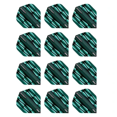 Image of RED DRAGON Hardcore Radical Turquoise Teardrop Dart Flights 4 Sets Per Pack (12 in total)