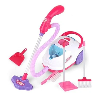 Image of SDMAX Kids Toy Vacuum Cleaner Hoover, With Accessories And Children Cleaning Playset, Pretend Play, Parent Child Interaction, Sound Effect, Gift For
