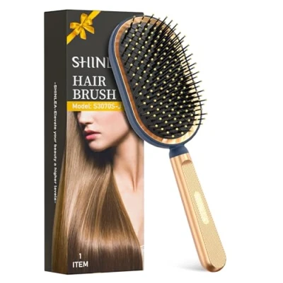 Image of SHINLEA Large Paddle Hair Brush,Detangle Hairbrush for Men Women Kids,Curly Brush Detangling,Blowdrying and Straightening,Reducing Tangle &amp; Breakage, Promoting Growth