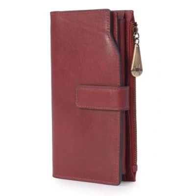 Image of Catwalk Collection Handbags Ladies Large Leather Purse Women&#039;s 20 Credit Card Wallet with Phone &amp; Coin Pocket RFID Stella Red