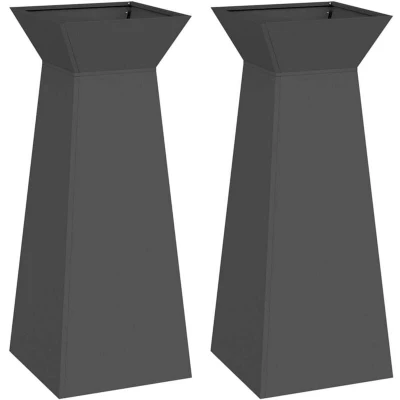 Image of vidaXL Plant Stand Black Metal 40 x 101 cm Planters