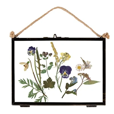 Image of 7&quot; x 5&quot; Black Hanging Metal Photo Frame By Nicola Spring
