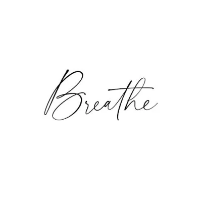 Image of Breathe Temporary Tattoo 3cm Size Pack Of 4