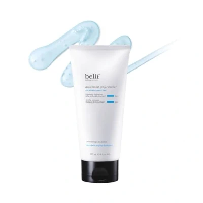Image of belif Aqua bomb Jelly cleanser to foam mild hydrating facial with hyaluronic acid, melts away makeup and impurities, Korean skincare, beauty (160ml)
