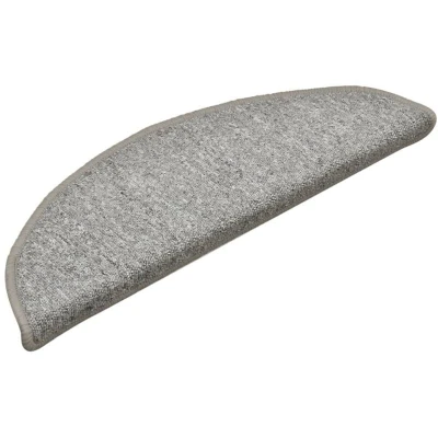 Image of vidaXL Carpet Stair Treads 15 pcs Light Grey 56x17x3 cm